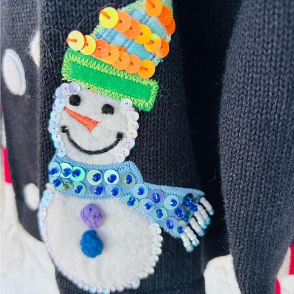 “NEW” Heirloom Quacker Facrory Christmas cardigan (vintage) - Picture 14 of 16